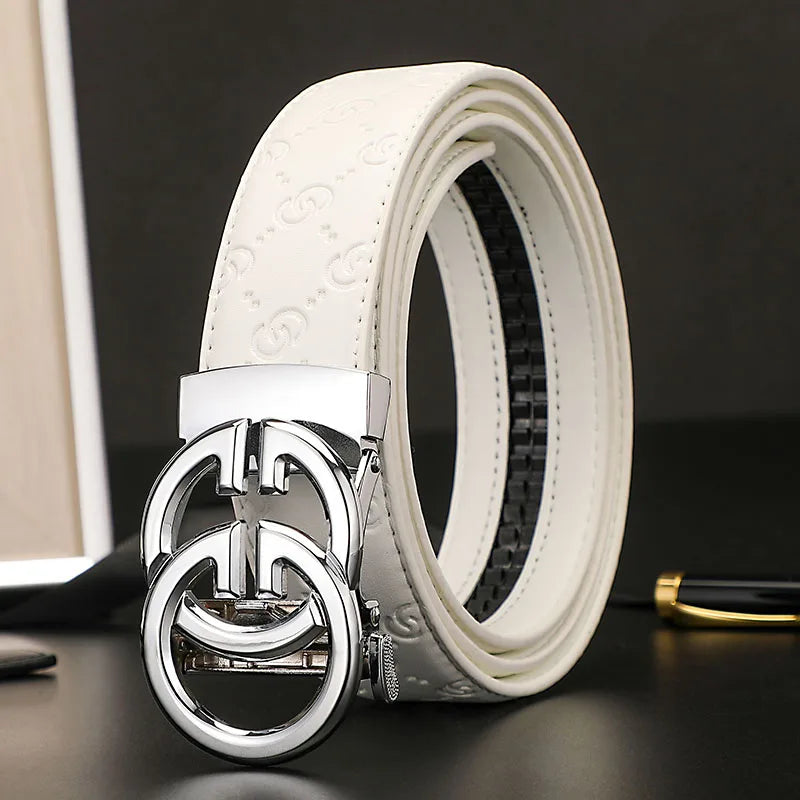 2025 New business Male Famous Style Metal Automatic Buckle Luxury Brand Women Belt Genuine Leather Belts for Men Strap jeans