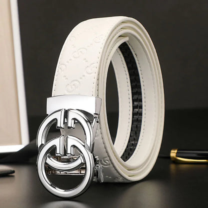 2025 New business Male Famous Style Metal Automatic Buckle Luxury Brand Women Belt Genuine Leather Belts for Men Strap jeans