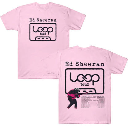 2026 New Ed Sheeran LOOP Australian Tour T Shirts Summer Fashion Women Men Streetwear Hip Hop Singer T-shirts for Fan Gifts