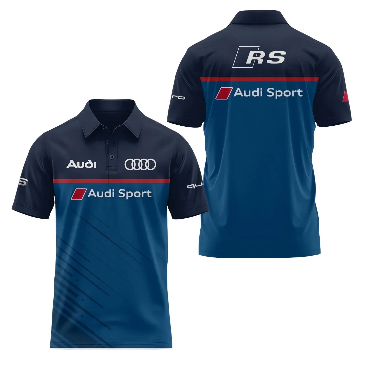 Short-Sleeved Polo Shirt 3D Printed 4S Fast Dry Sport Collar T-Shirt for Store Staff Fashionable