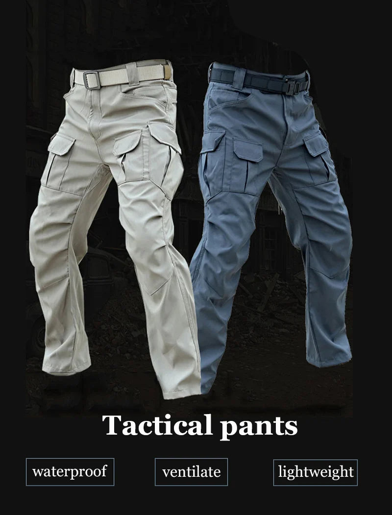 Tactical Pants For Men Casual Multi Pockets Cargo Trousers Male Quick Dry Outdoor Waterproof Work Trousers Breathable Overalls