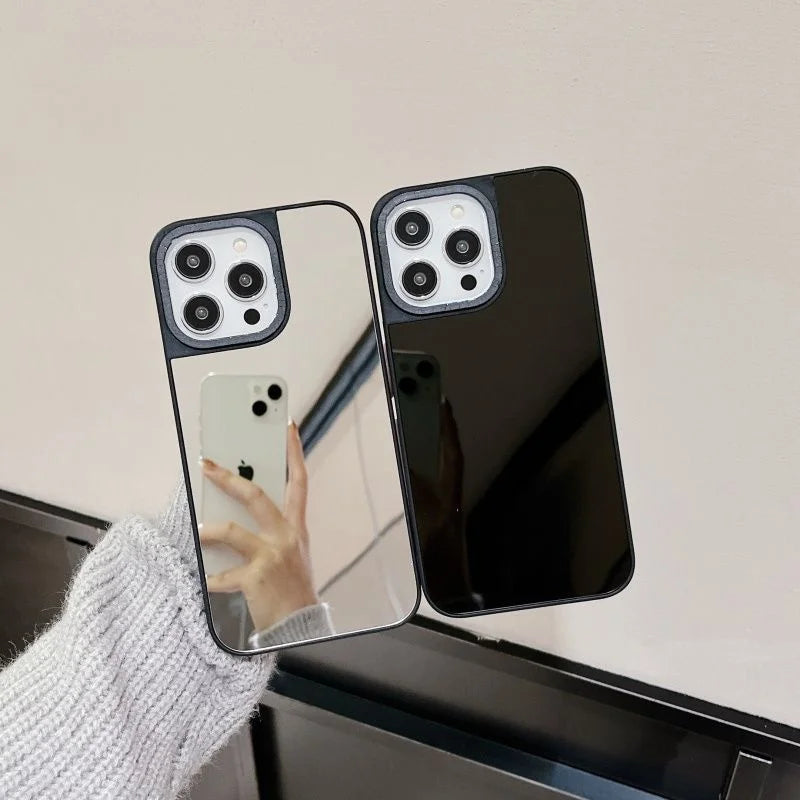 Luxury Makeup Mirror Phone Case For iPhone12 13 14 15 17Pro Max11 16Pro Max 17Pro iPhone Air 16Plus Hard Case MagSafe Compatible