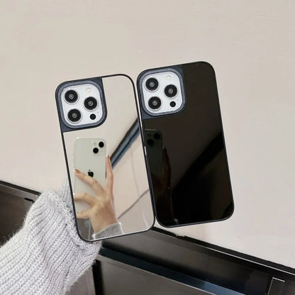 Luxury Makeup Mirror Phone Case For iPhone12 13 14 15 17Pro Max11 16Pro Max 17Pro iPhone Air 16Plus Hard Case MagSafe Compatible