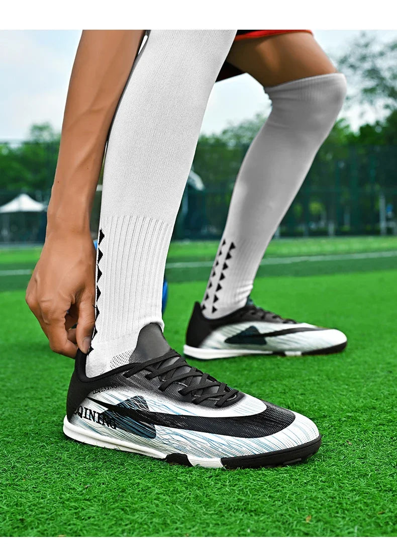 New Men Football Boots Outdoor Non Slip Match Boys Breathable Soccer Shoes Sport Adult Cleats Training Long Spikes Comfortable