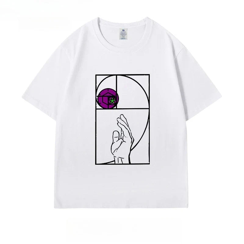 Printed Short Sleeve Anime T-Shirt Men's Summer Cotton Loose Two-Dimensional T-Shirt