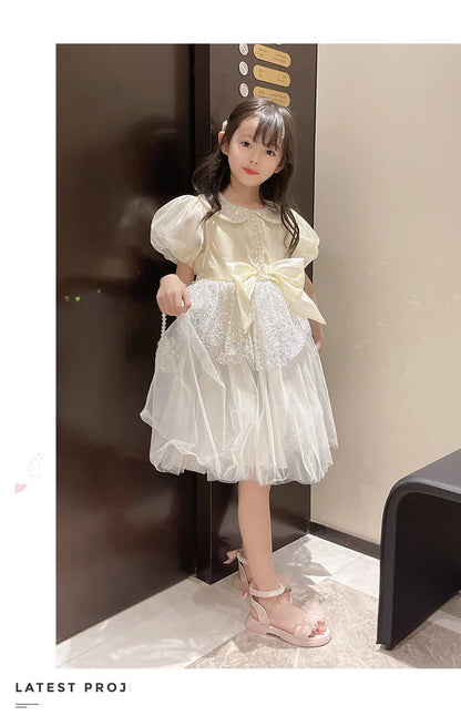 Girls Summer Sandals Soft Bottom Toe-Open Cute Princess Shoes Middle Large Children Little Girls Student Beach Shoes