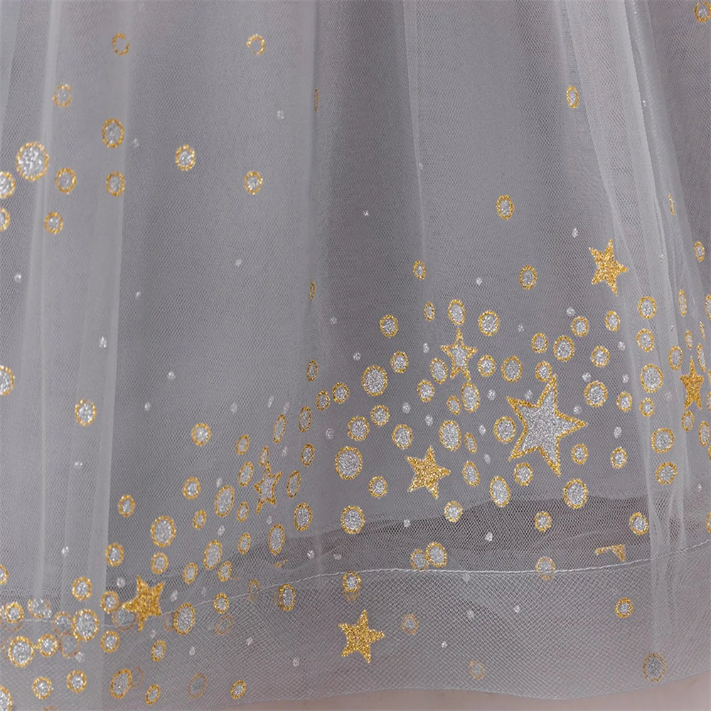 Summer Sequins Party Girls Dress Elegant Wedding Bridesmaids Birthday Prom Dresses for Girl Birthday Evening Christmas Costumes