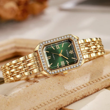 New High-end Luxury Ladies Watches Elegant Diamond Jewelry Quartz Bracelet Wristwatch Gifts for Women 2025 Fashion Dress Watch