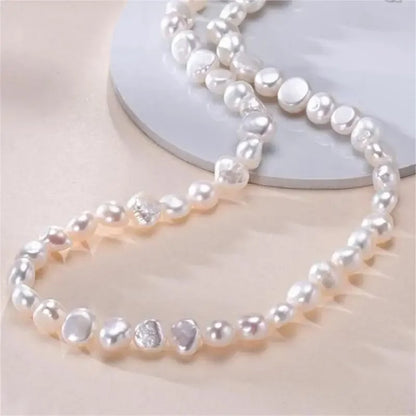 Real Natural Baroque Freshwater Pearl Choker Necklace for Women Girl Gift Popular AA 5-6mm 8-9mm Pearl Jewelry Necklace