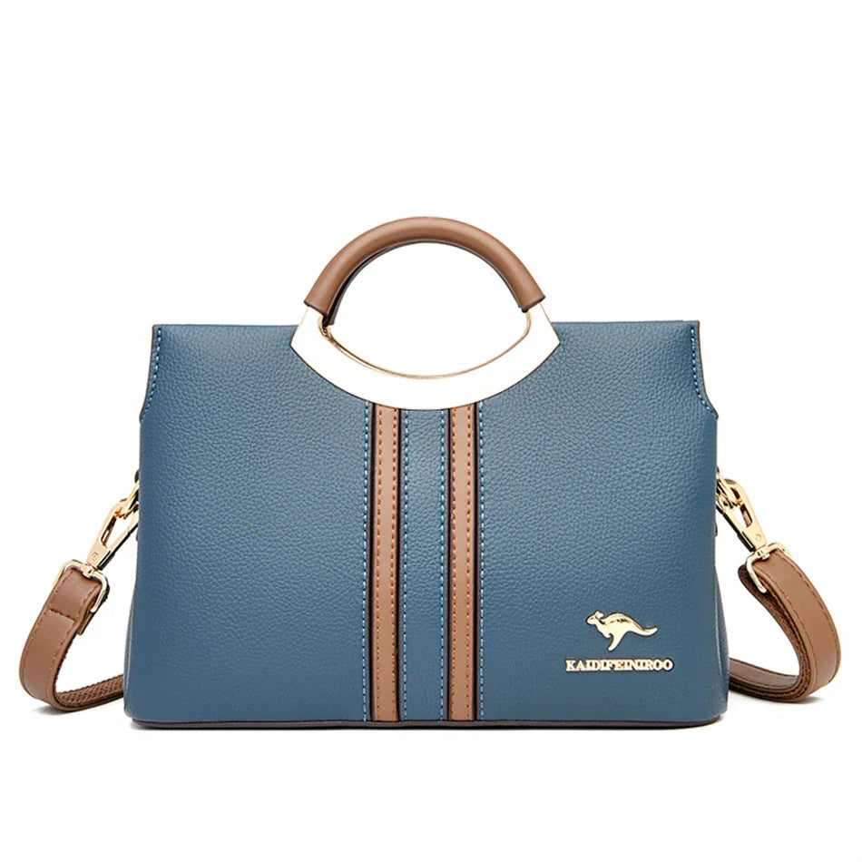 Luxury Designer Crossbody Bag for Women 2024 Brand 3 Layers Handbag Purse Female Genuine High Quality Leather Shoulder Totes Sac