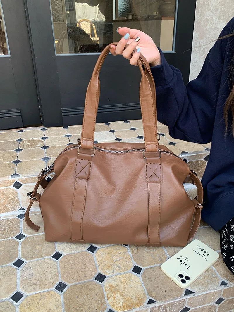 Brand Luxury Designer Tote Bag For Women Lage Capacity Travel Cross Bag High Quality PU Leather Handbags Messenger Bag