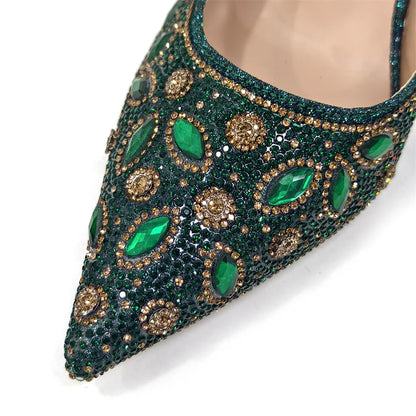 Black Color Elegant High Heels Nigeria Popular Design African Ladies Shoes And Bag Set For Party