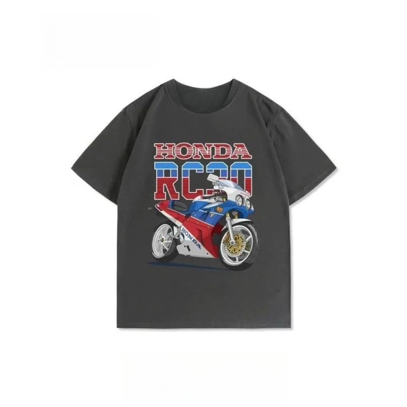 RC30 Retro Racing Motorcycle Men's T Shirt Official Classic Bike Print Soft Cotton Casual Biker Streetwear Summer 2026 Tee