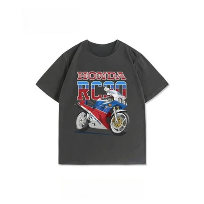 RC30 Retro Racing Motorcycle Men's T Shirt Official Classic Bike Print Soft Cotton Casual Biker Streetwear Summer 2026 Tee