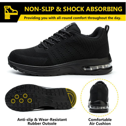 Anti Smash Protective Work Shoes Men Women Anti-puncture Indestructible Shoes Air Cushion Work Shoes Steel Toe Safety Shoes Man
