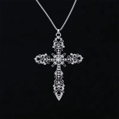 European And American Fashion Personality Retro Gothic Cross Necklace For Men And Women Street Hip-Hop Trendsetters Versatile Pe