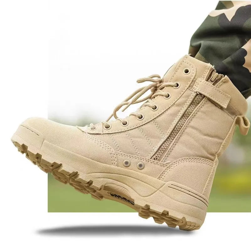 2026 New Winter Combat Boots Outdoor Wear-Resistant Hiking Men and Women Tactical Training Botas High Top Desert Shoes