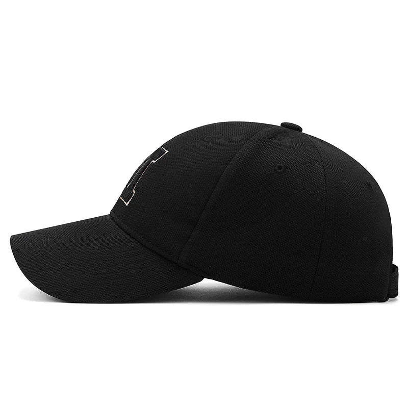 Fashion Men Women M Letter Three-Dimensional Embroidery Baseball Cap New Unisex Outdoor Casual Sport Duck Tongue Cap Sun Hat