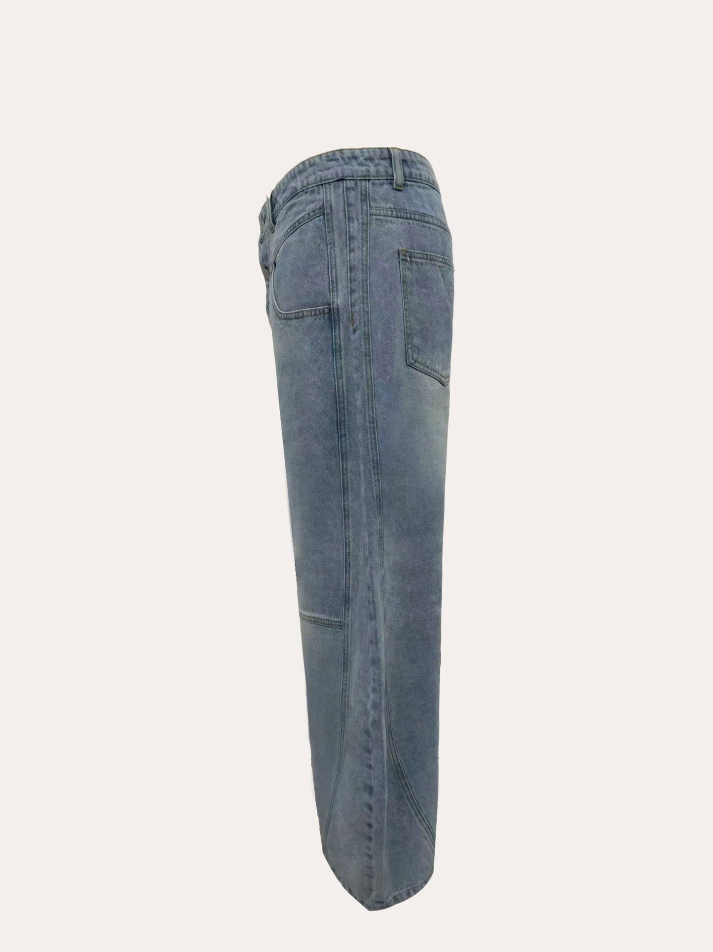 Jeans For Man Baggy Jeans Man Pants Relaxed Fit Denim Trousers Spring Summer Season Blue Classic Men Clothing No Elastic