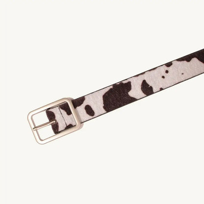 Japanese Style Square Buckle Women Belt with Shine Rhinestone PU Leather Gothic Waist Belts Leopard Punk Waistband