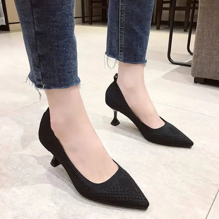 Women Pumps Summer Shoes Thin High Heels Sexy Pointed Toe Slip-on Wedding Party Brand Fashion Shoes For Lady Female Mujer