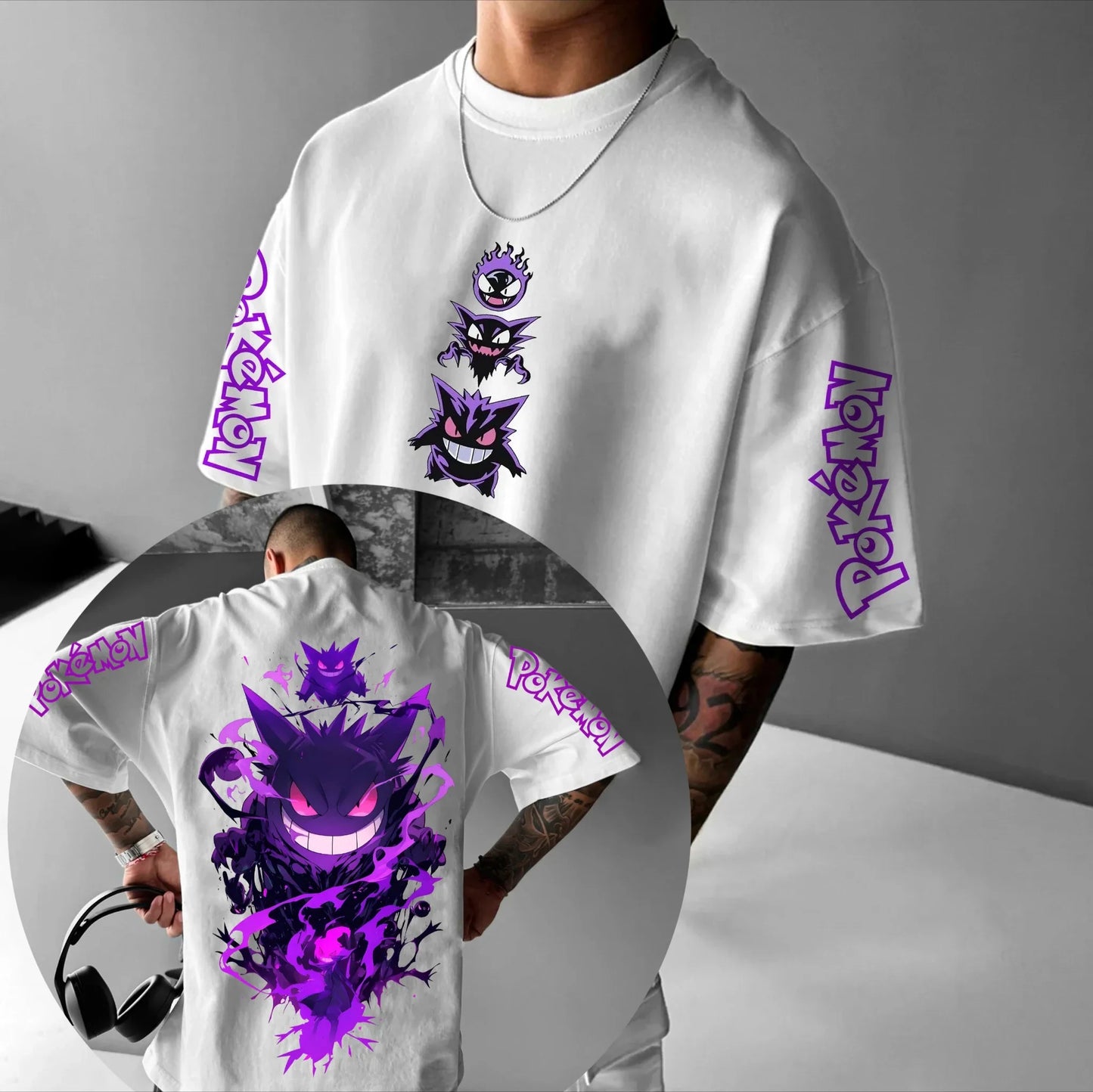 Anime Printed T-shirt Cotton Men and Women Summer New Item Plus Size T-shirt Street Harajuku Loose Casual Short Sleeved