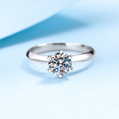 1-3CT VVS1 Moissanite Rings for Women Engagement Wedding Promise Solitaire Band With Certificate S925 Sterling Silver Ring