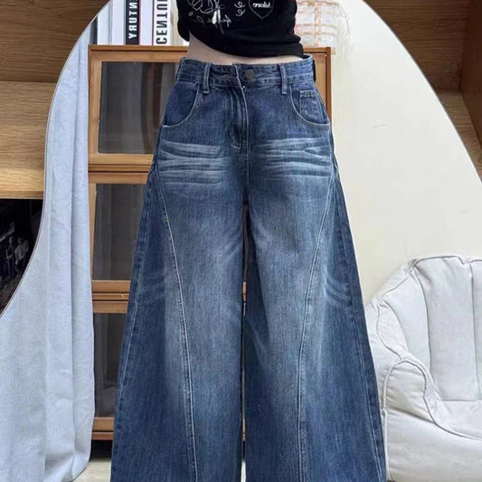 Casual Denim Pant Women Jeans Vintage Straight Trousers