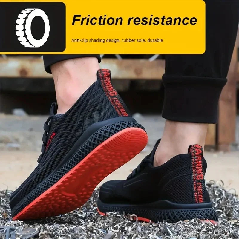 Steel Toe Protective Work Shoes Anti Smash Safety Shoes Men Women Light Work Sneakers Breathable Anti-Stab Indestructible Shoes