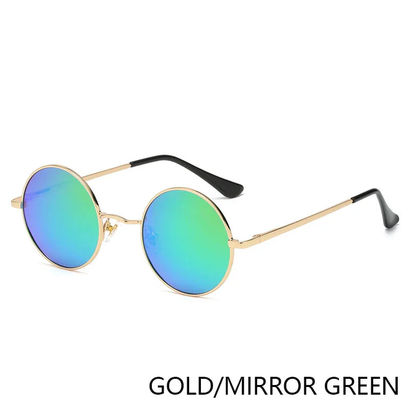 Retro Polarized Round Metal Frame Sunglasses Eyewear For Men and Women Driving Fishing Brand Designer Sun Glasses UV400