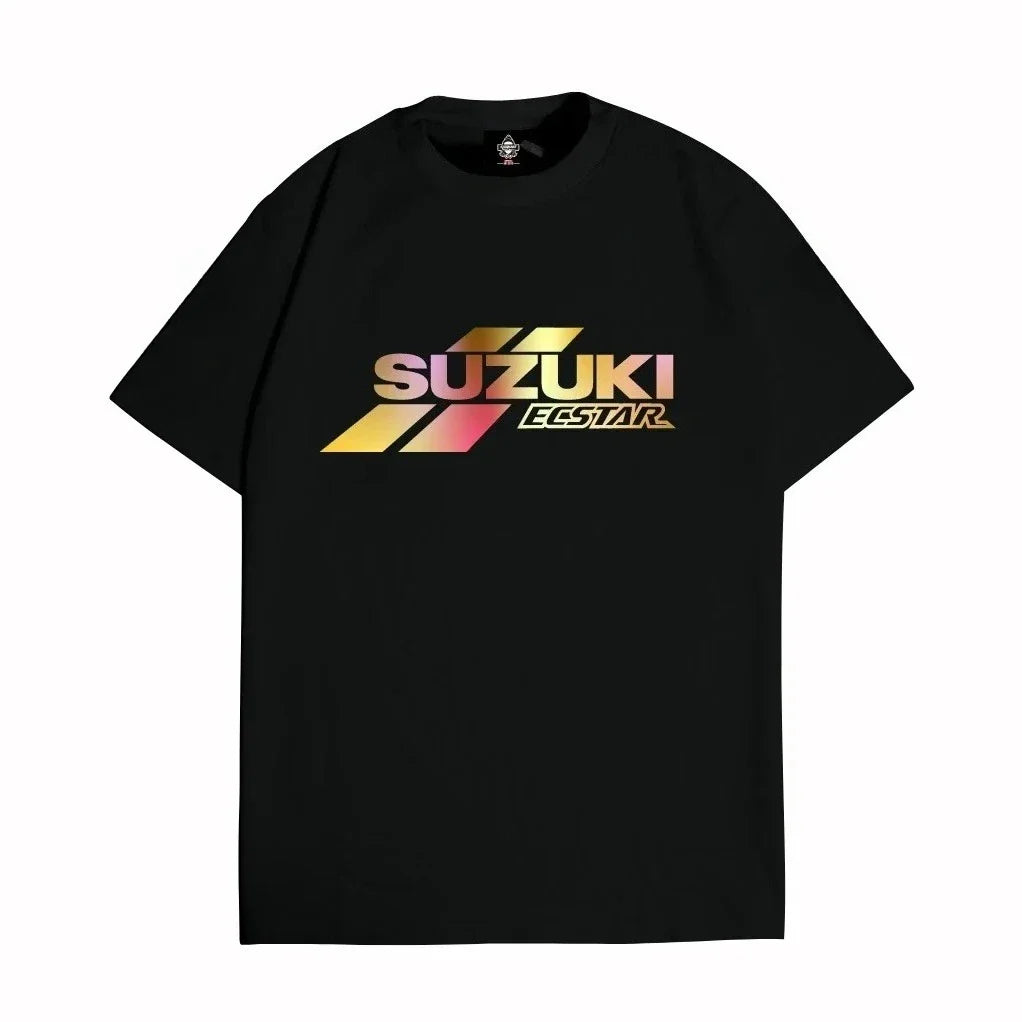 2026 Summer Bestseller Suzuki Racing Team 100% Cotton Trendy Men T-shirt Daily Outdoor Sports Casual Loose Street Short-sleeve