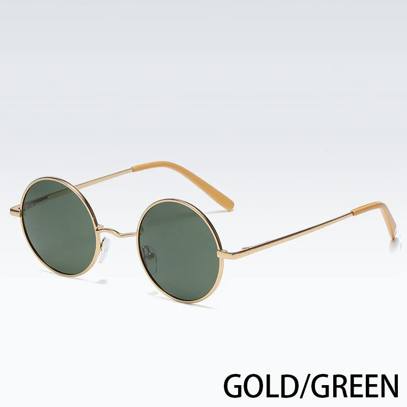 Retro Polarized Round Metal Frame Sunglasses Eyewear For Men and Women Driving Fishing Brand Designer Sun Glasses UV400
