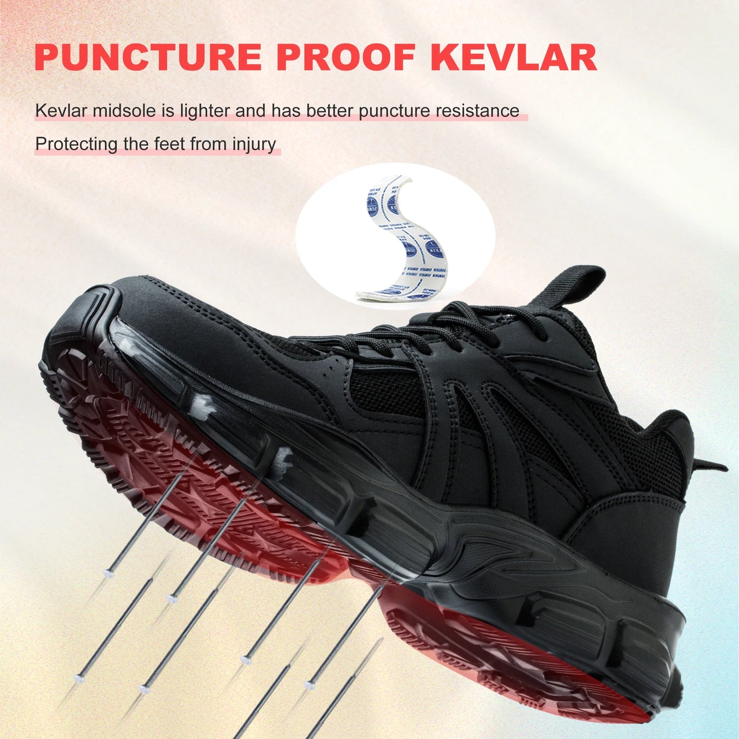Protective Shoes For Women Women Work Sneakers Fashion Safety Shoes Anti-smash Anti-puncture Indestructible Shoes Work Boot