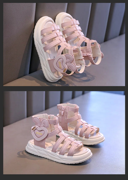 2026 Fashion Kids Sandals Children's Design Hollow-out Multicolor Sport Sandals Soft Flat Strappy Sandals Girls Cute Beach Shoes