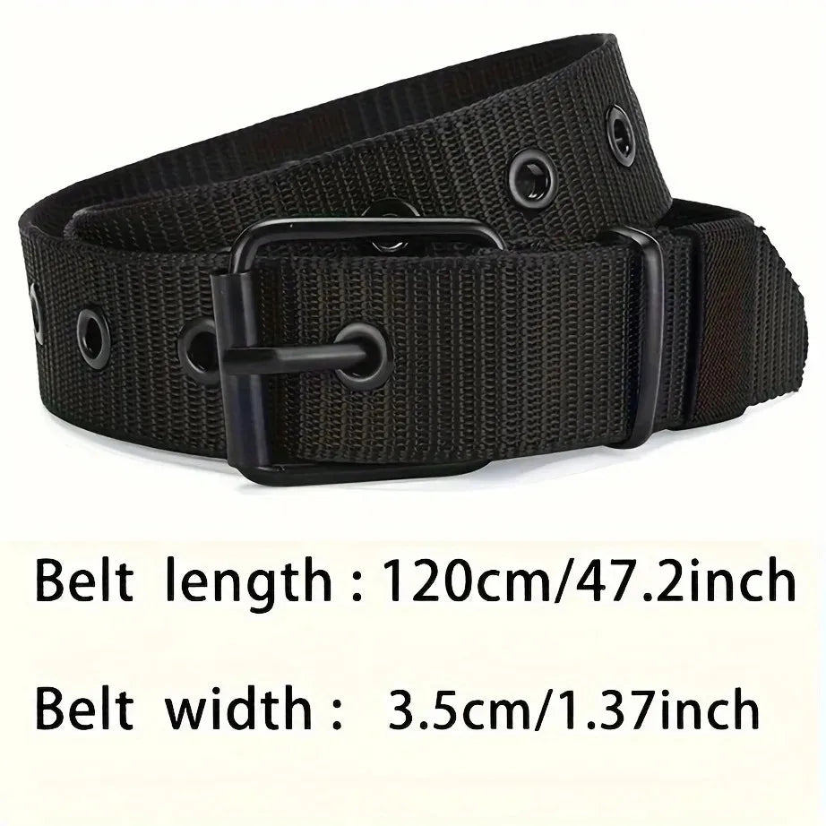 2PC Unisex Super Durable Nylon Belt With Quick Release Buckle For Daily Workwear Outdoor Sports Hiking Camping Casual Wear