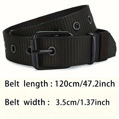 2PC Unisex Super Durable Nylon Belt With Quick Release Buckle For Daily Workwear Outdoor Sports Hiking Camping Casual Wear