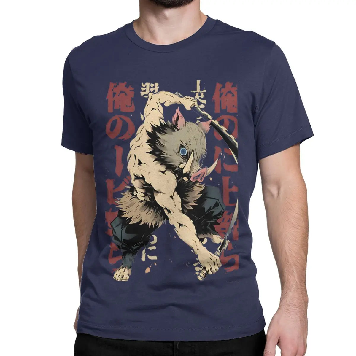 Inosuke Demon Slayers Men Women T Shirt Japanese Anime Nezuko Casual Tees Short Sleeve O Neck T-Shirts Pure Cotton 6XL Clothes