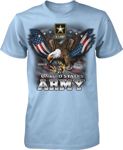 US Army Since 1775 Eagle USA American Flag Wings Men's T-Shirt wholesale cheap graphic t shirts 2024 streetwear t-shirts