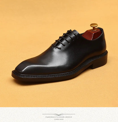 Luxury Brand Mens Oxford Leather Shoes Black Brown Handmade Lace Up Pointed Toe Dress Shoes Wedding Office Business Formal Shoes