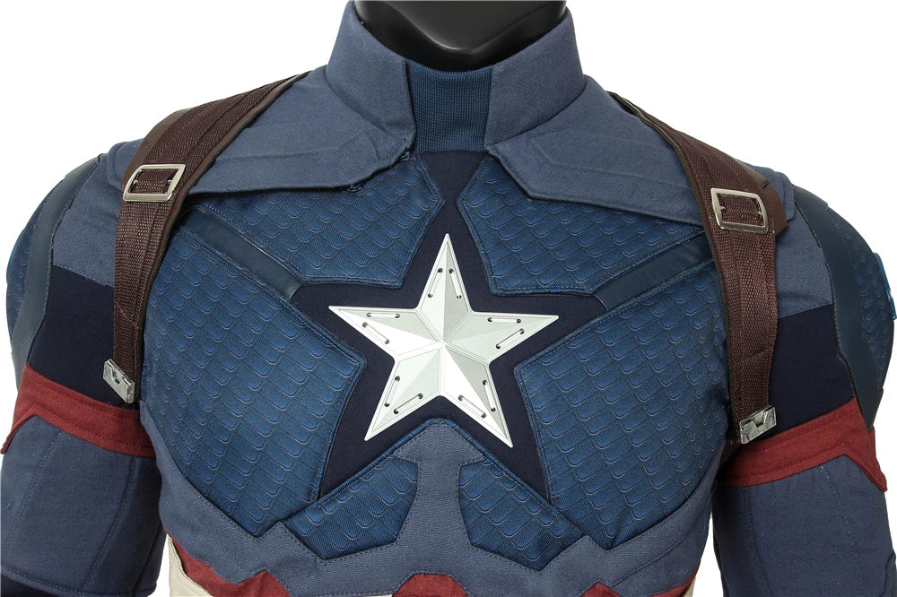 Civil War 4 Captain Cosplay Cosplay Superhero Chris Evans Adult Men Uniform Outfit Suit Halloween Vest Full Set