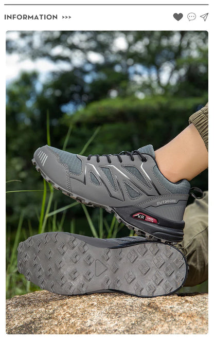 Waterproof Hiking Shoes Men‘s Outdoor Trekking Sneakers Mountain Climbing Camping Trainers Hunting Tactical Boots Bike Shoe Male