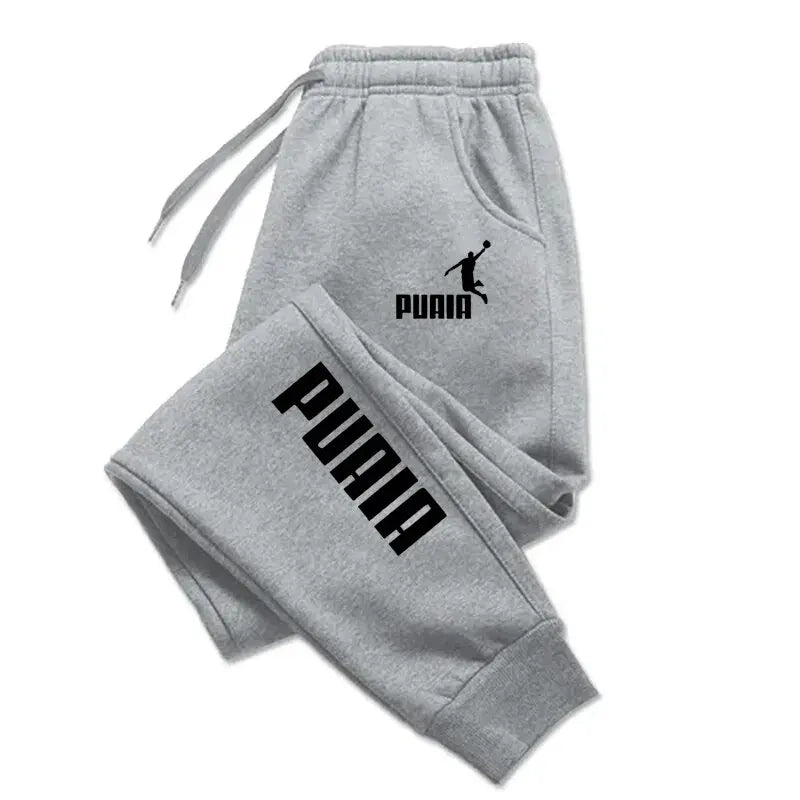 Printed Men's Sweatpants Spring Autumn Jogging Trousers Fitness Loose Fit Clothing Solid Color Outfit Streetwear Pants