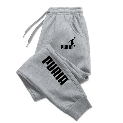 Printed Men's Sweatpants Spring Autumn Jogging Trousers Fitness Loose Fit Clothing Solid Color Outfit Streetwear Pants