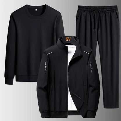 Men Tracksuits 3 Pieces Mens Hoodies and Sweatpants Set Spring and Autumn Tracksuit Unisex Jogging Suit Fashion Brand Mens 8XL