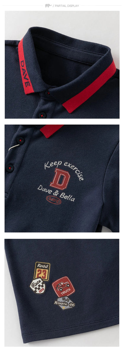 Boys Polo T-shirts Kids Summer Printed Tees Children Short Sleeve Cotton Tops Casual Outdoor Clothes DB2261587