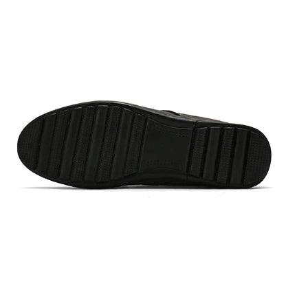 Men's leather shoes soft soles four seasons plus size casual leather shoes fashion trendy youth party Versatile driving shoes