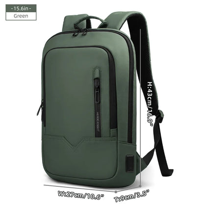 Thin Male Work Backpack Multifunctional Fashion 15.6 In Laptop Backpack Casual Waterproof Business Travel Daypack