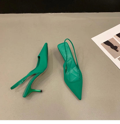 2024 Fashionable Pointed Toe Stiletto Heel Shallow Mouth New Sandals Summer Sexy Elegant Casual Stiletto Women's Shoes NO:M05