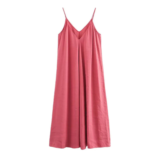Red Slip Maxi Dress Women Sexy Backless Long Dresses for Woman Summer Beach Female Dress Draped Party Dresses Women