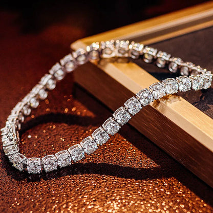 Moissanite Bracelet for Women Man 2/3/4/5/6 mm D Color VVS1 S925 Tennis Link Bracelet Hand Chain